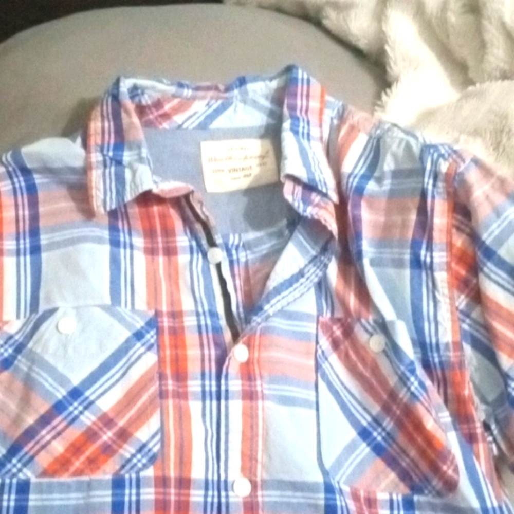 Mens weatherproof short sleeve button up shirt